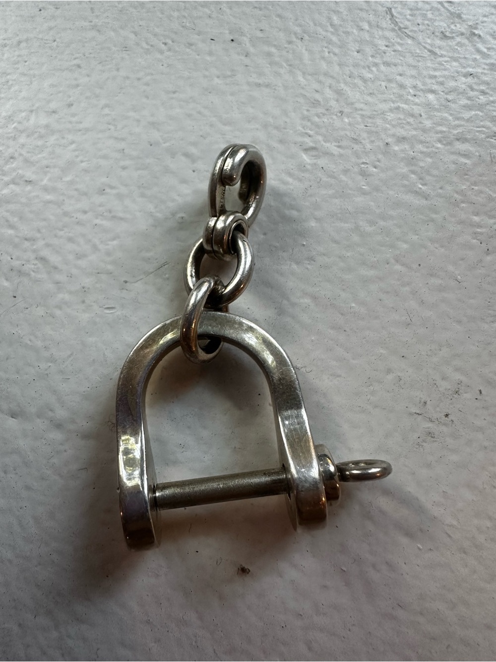 Tiffany & co Silver Single Shackle Valet Key Ring